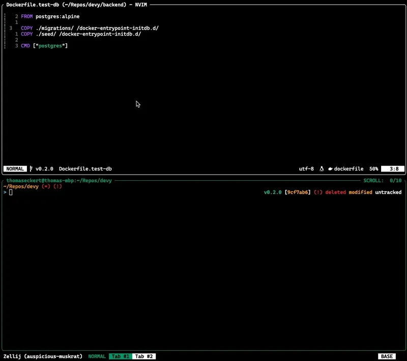 Running Postgres locally with a seed.